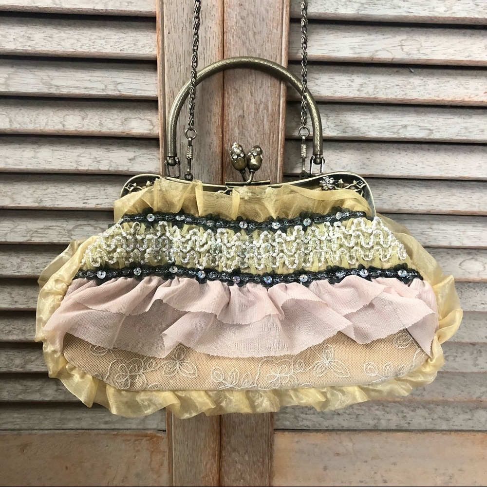 Bundle of 6 vintage evening bags clutch purse unused beaded embellished small - Picture 3 of 10